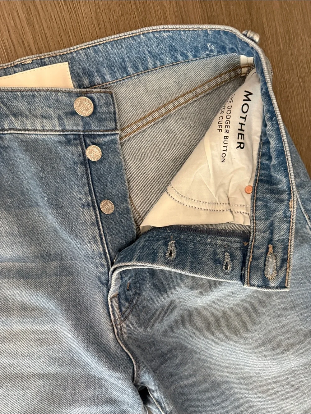 MOTHER Women's Light Wash Straight Jeans - Picture 4 of 9